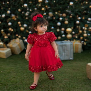 Short Sleeved Big Bow Dress