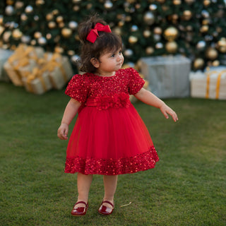 Short Sleeved Big Bow Dress