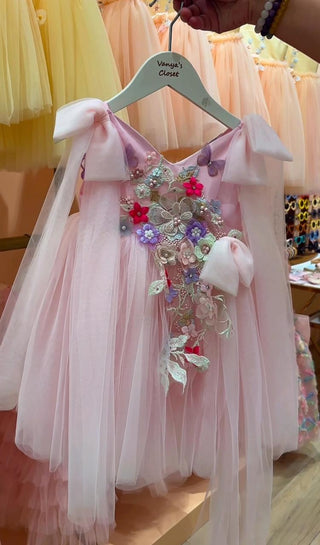 Blush Butterfly Tulle Dress