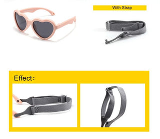 Martha Tpee Frame Heart Shaped UV400 Polarized Baby TAC Lens Sustainable Sunglasses