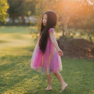 Angel Tulle Rainbow Party Dress