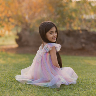 Angel Tulle Rainbow Party Dress