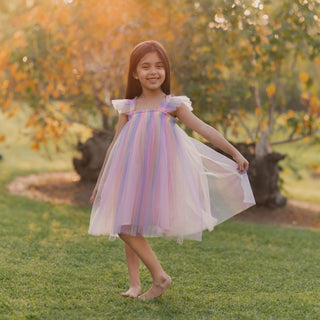 Angel Tulle Rainbow Party Dress
