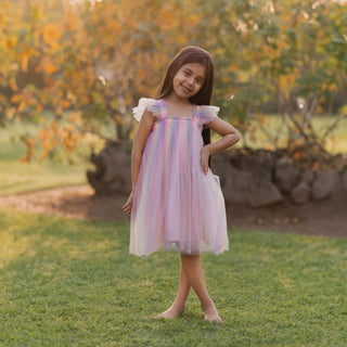 Angel Tulle Rainbow Party Dress