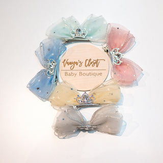 Butterfly Tulle Crown Hair Clip