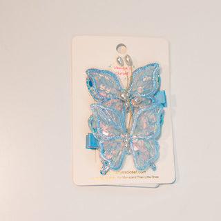 Butterfly Pearl 2pc Hairclip Set