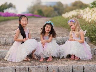 Butterfly Back Rainbow Pastel Party Dress