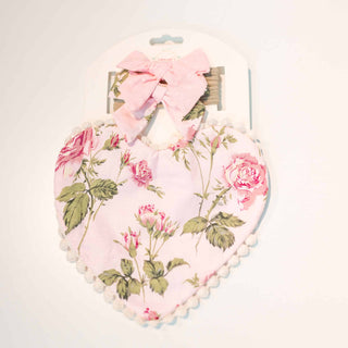 Felice Heart Bib and Bow Set