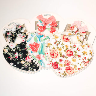 Felice Heart Bib and Bow Set