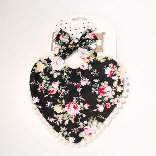 Felice Heart Bib and Bow Set