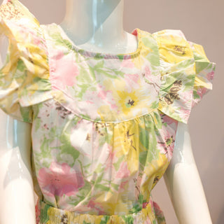 Aqua Floral Top and Short Set