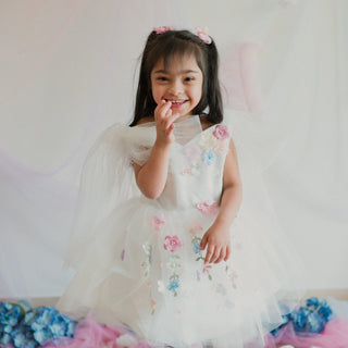 Diana Luxury Pastel Flower Garden Dress