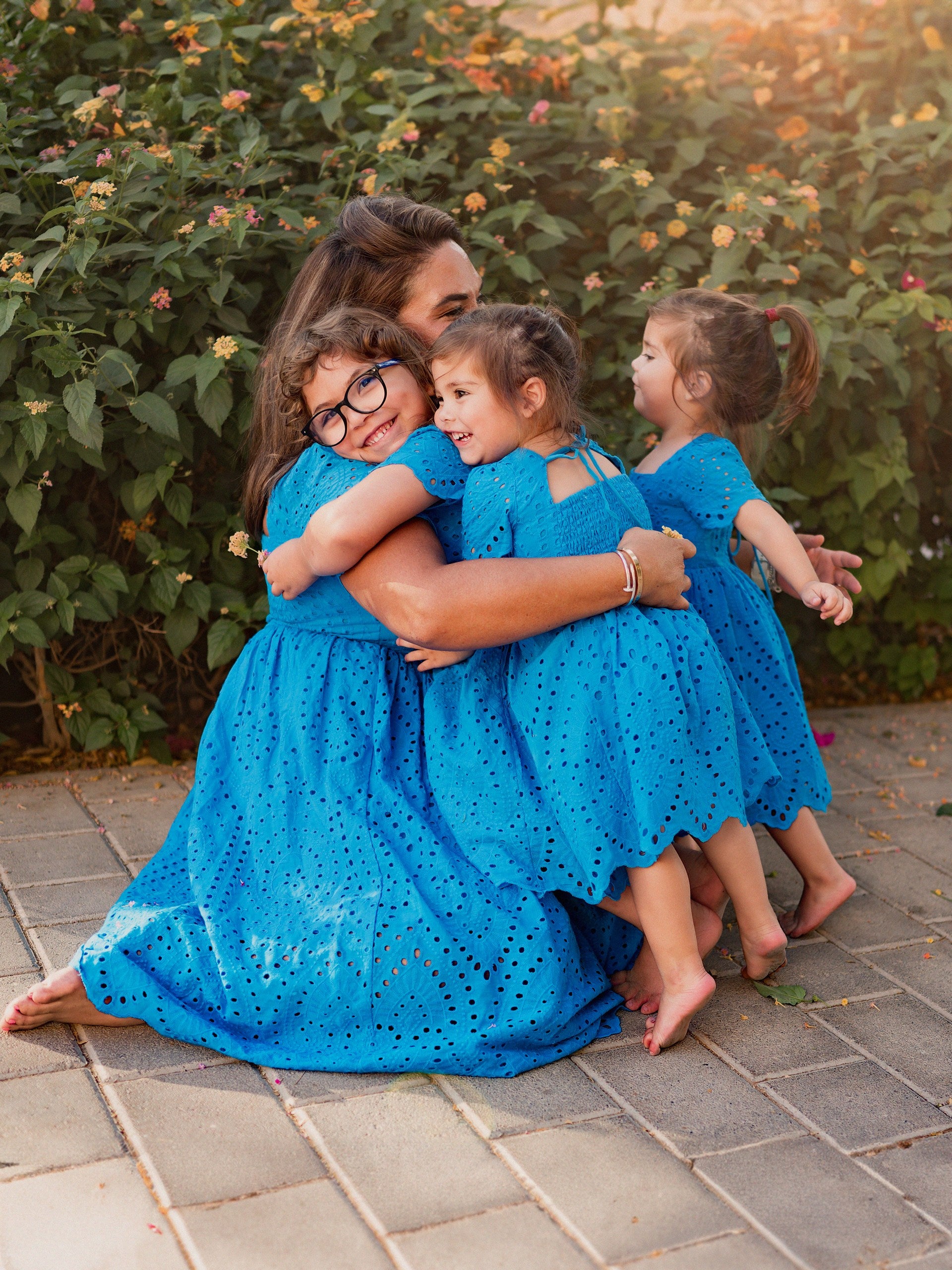 blue matching dress Light Blue Mom and Daughter Matching Formal Dress GFGD473
