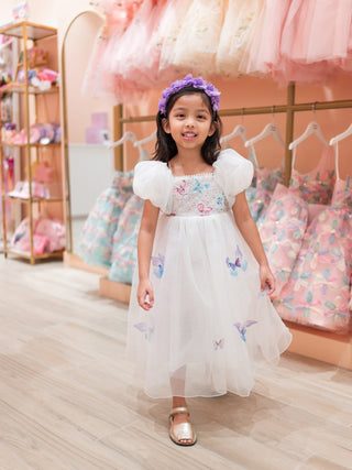 Butterfly Dream Puff Sleeved Dress