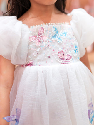 Butterfly Dream Puff Sleeved Dress