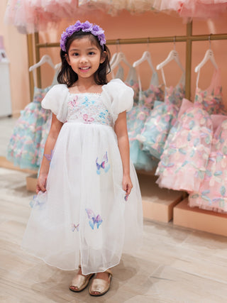 Butterfly Dream Puff Sleeved Dress