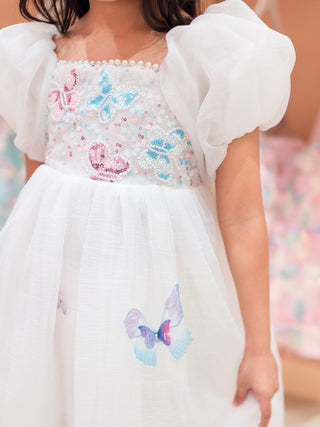 Butterfly Dream Puff Sleeved Dress