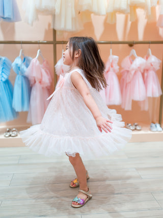 Lily Sequin Dress with front Big Bow