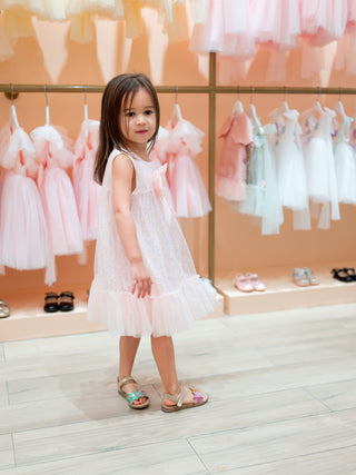 Lily Sequin Dress with front Big Bow