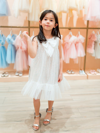 Lily Sequin Dress with front Big Bow