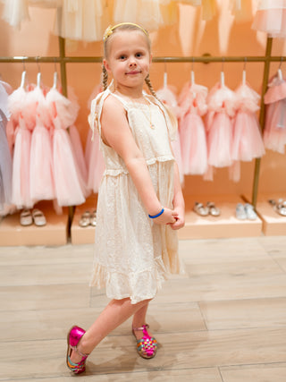 Seraphina Embroided Self Tie Dress