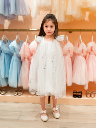 Phoebe Sparkling Fly Sleeve Tulle Dress