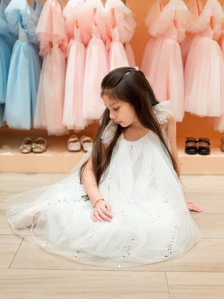 Phoebe Sparkling Fly Sleeve Tulle Dress