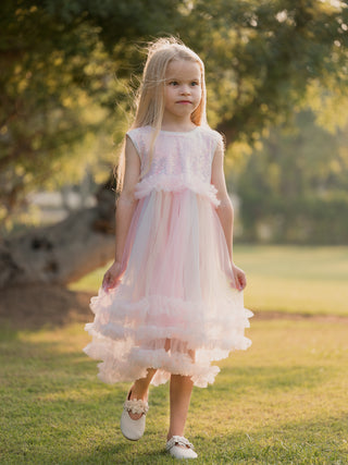 SEQUIN SCARLET RAINBOW DRESS