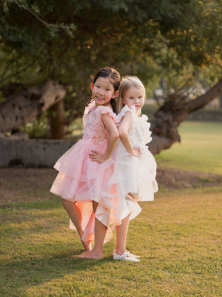 Flora Applique Cascading Princess Dress