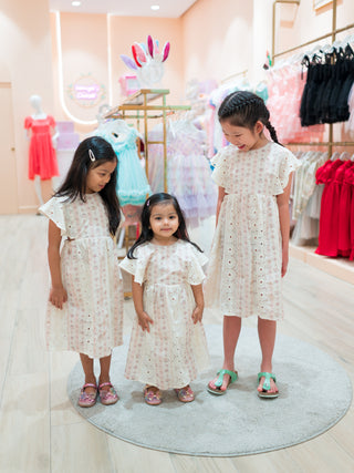 Vintage Bloom Eyelet Dress