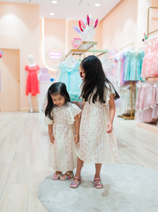 Vintage Bloom Eyelet Dress