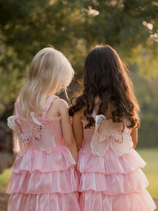 RUFFLE TULLE PINK DRESS