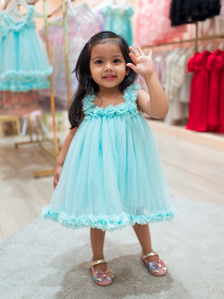 Elegant Off Shoulder Cotton Tulle Dress