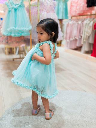 Elegant Off Shoulder Cotton Tulle Dress