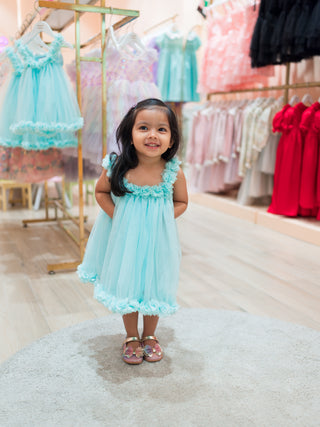 Elegant Off Shoulder Cotton Tulle Dress