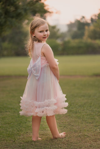 SEQUIN SCARLET RAINBOW DRESS