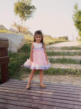 Scarlett Pink Ruffle Dress - Pink