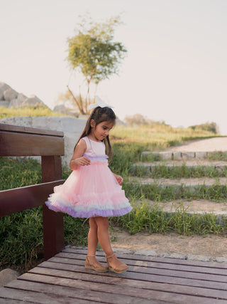 Scarlett Pink Ruffle Dress - Pink