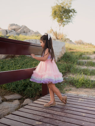 Scarlett Pink Ruffle Dress - Pink