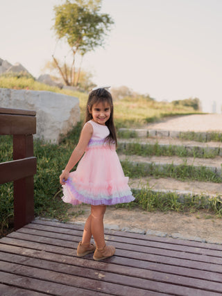 Scarlett Pink Ruffle Dress - Pink