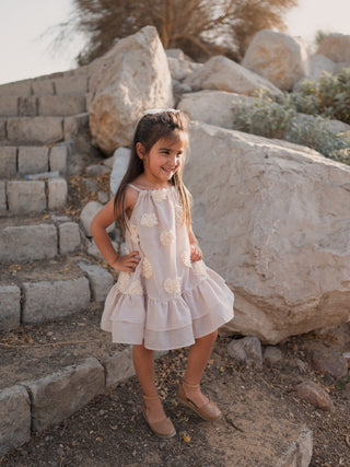 Harper Strappy Dress with Flowers