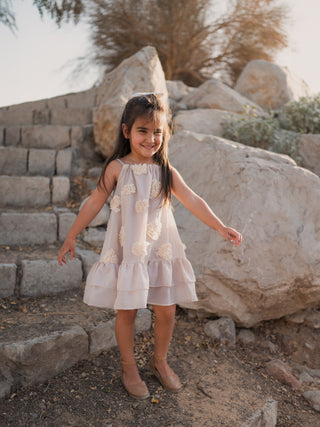 Harper Strappy Dress with Flowers