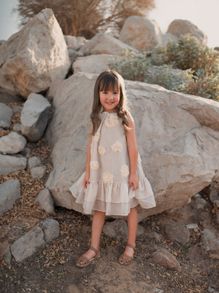 Harper Strappy Dress with Flowers