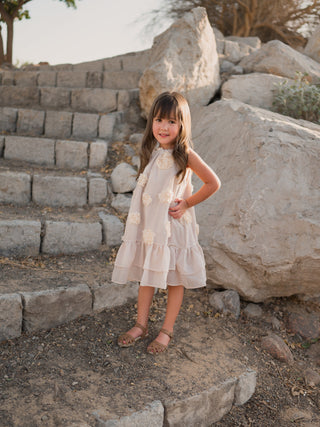Harper Strappy Dress with Flowers