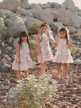 Harper Strappy Dress with Flowers