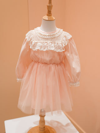 Vintage Angel dress soft pink with lace