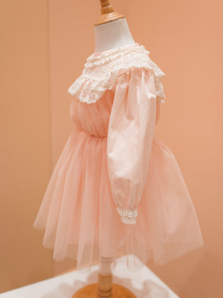 Vintage Angel dress soft pink with lace