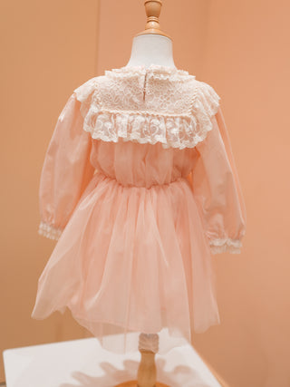 Vintage Angel dress soft pink with lace