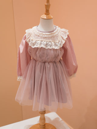 Vintage Angel dress soft pink with lace