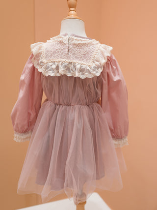 Vintage Angel dress soft pink with lace
